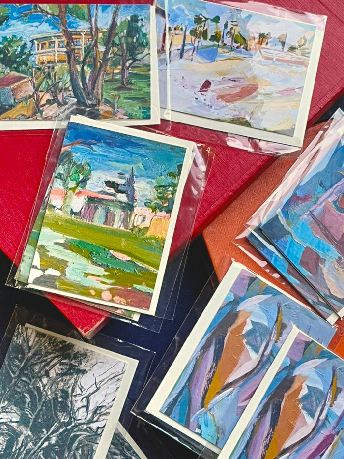 Artist Greeting Card, Place Overtaken by Introspection in Orange
