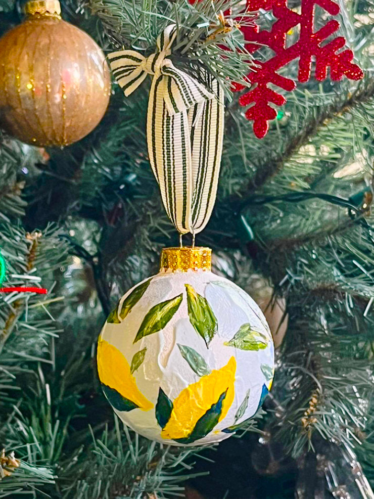 Painted Glass Bauble Ornaments, Multiple Styles