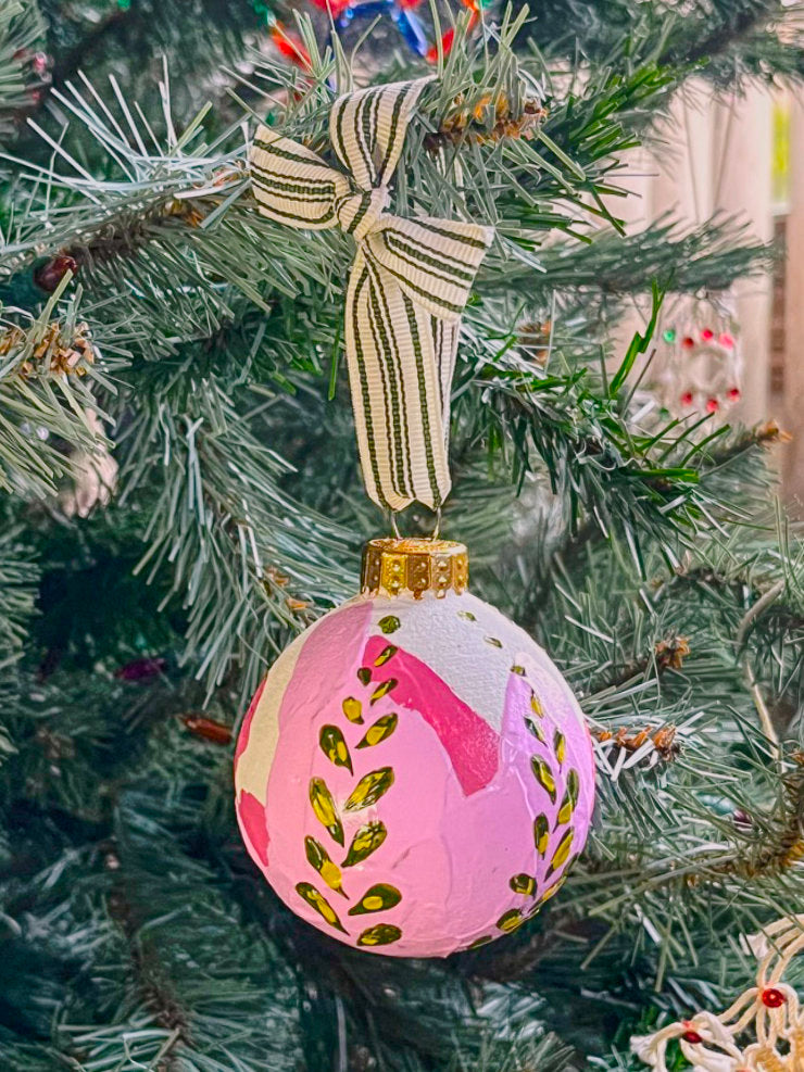 Painted Glass Bauble Ornaments, Multiple Styles